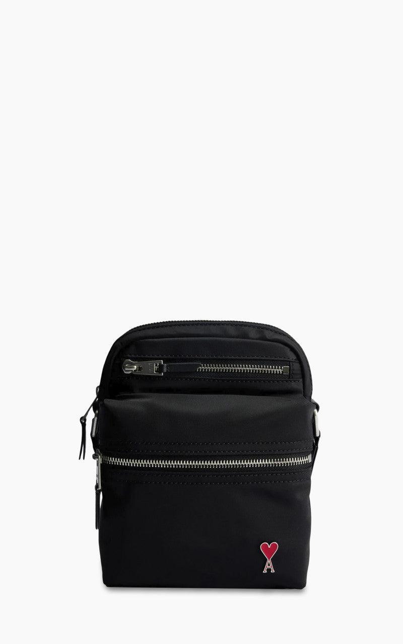 AMI Paris Ami De Coeur Crossbody Pocket Bag Black