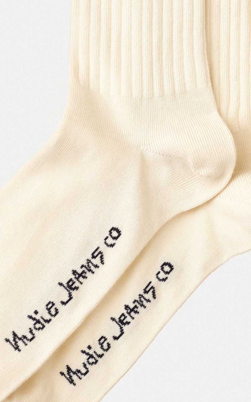 Nudie Jeans Amundsson Sport Socks Offwhite/Navy