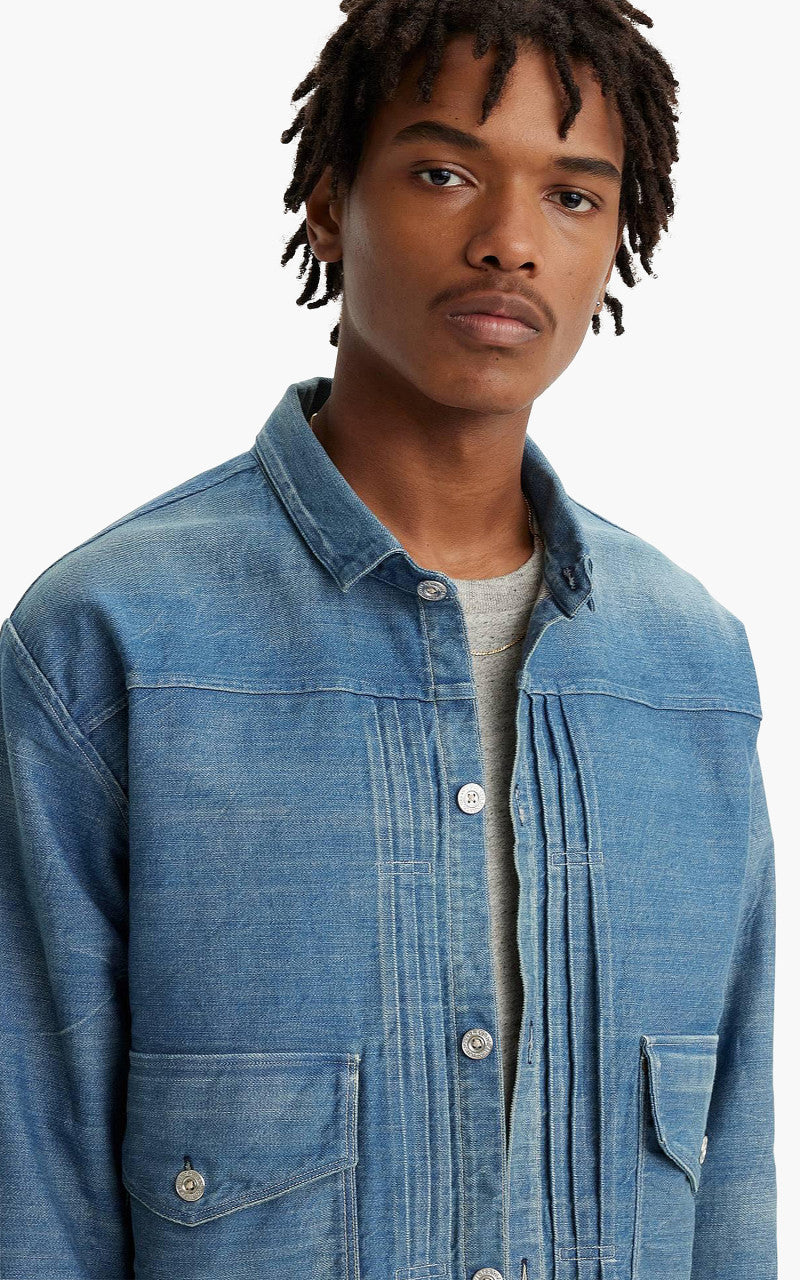 Levi's® Vintage Clothing 1879 Pleated Blouse Jacket Barbary Indigo Worn