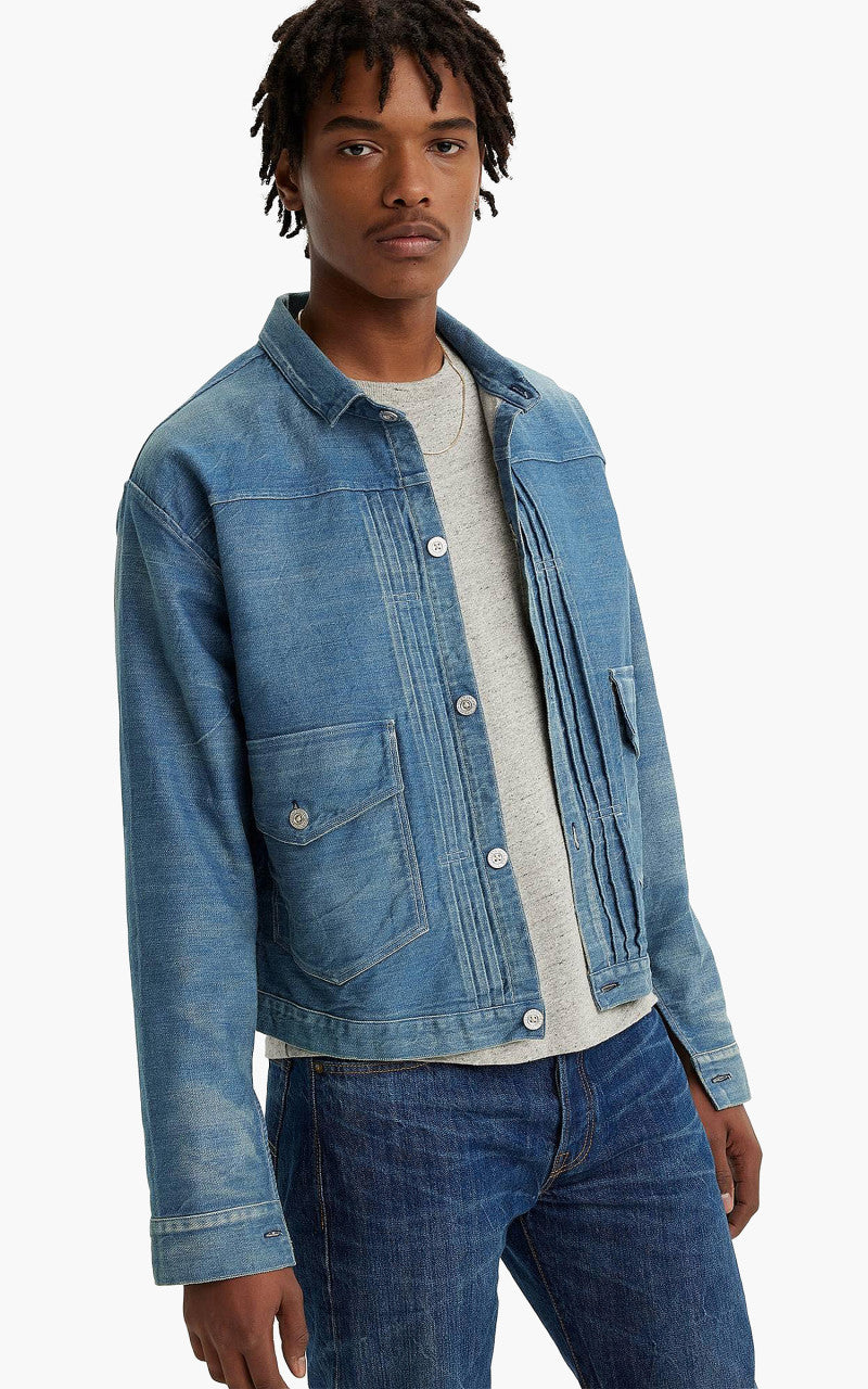 ジャケット・アウター LVC 1879 TRIPLE PLEATED BLOUSE ORGANIC Levi's® Vintage Clothing 1879 Pleated Blouse Jacket - Blue