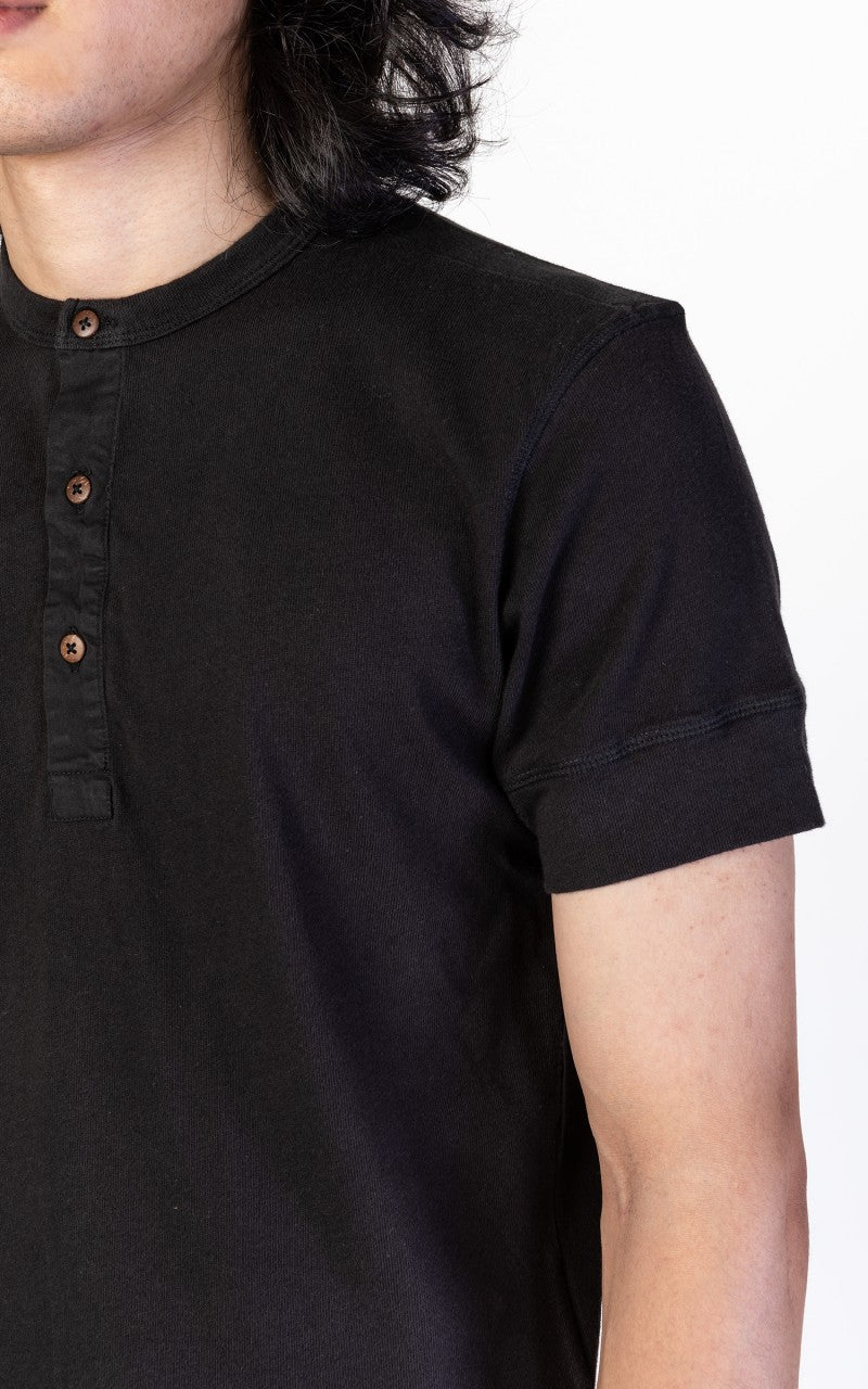 Pike Brothers 1927 Henley Short Sleeve Faded Black