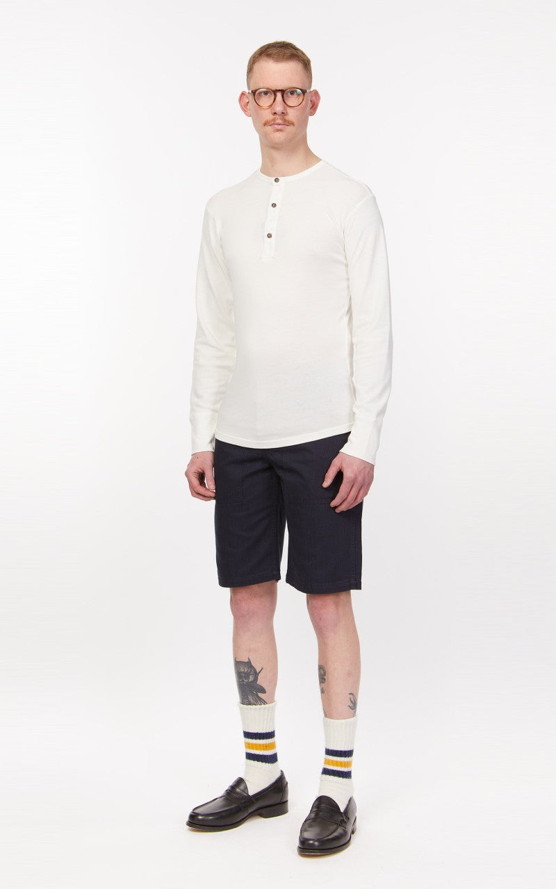Pike Brothers 1927 Henley Shirt Long Sleeve Ecru