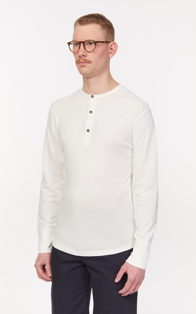 Pike Brothers 1927 Henley Shirt Long Sleeve Ecru