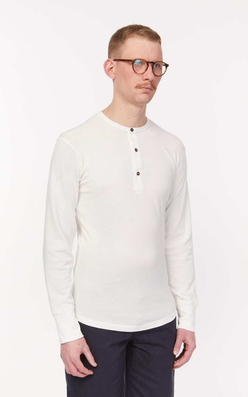 Pike Brothers 1927 Henley Shirt Long Sleeve Ecru