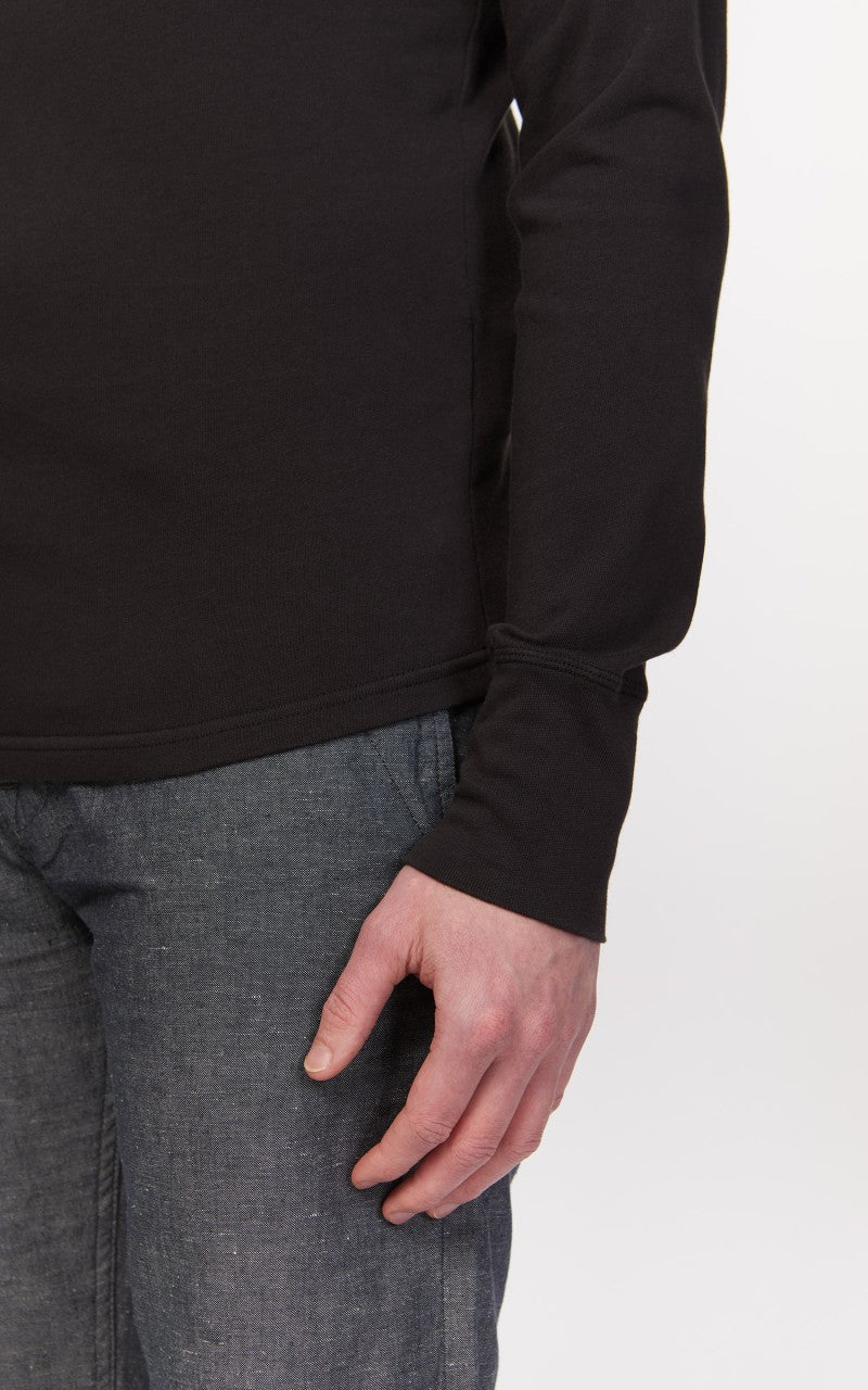 Pike Brothers 1927 Henley Shirt Long Sleeve Faded Black