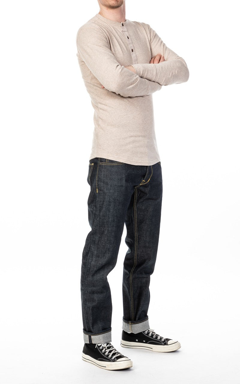 Pike Brothers 1927 Henley Shirt Long Sleeve Oatmeal