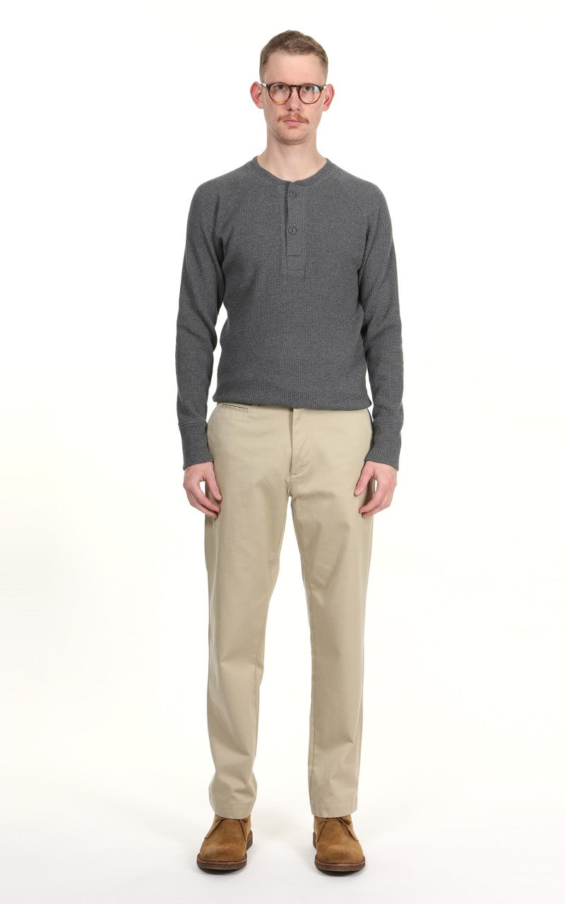 Pike Brothers 1936 Waffle Shirt Long Sleeve Rockport Grey