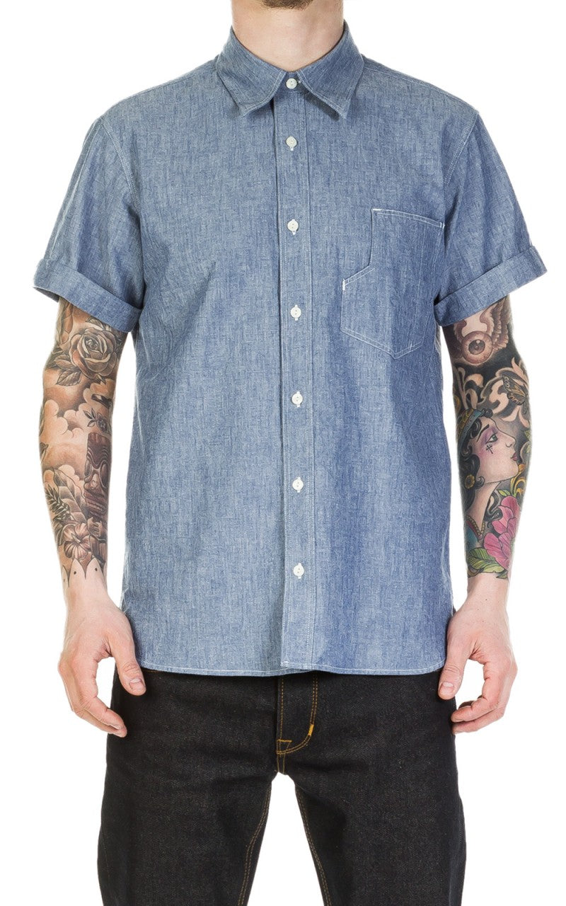 Pike Brothers 1937 Roamer Shirt Short Sleeve Blue Chambray