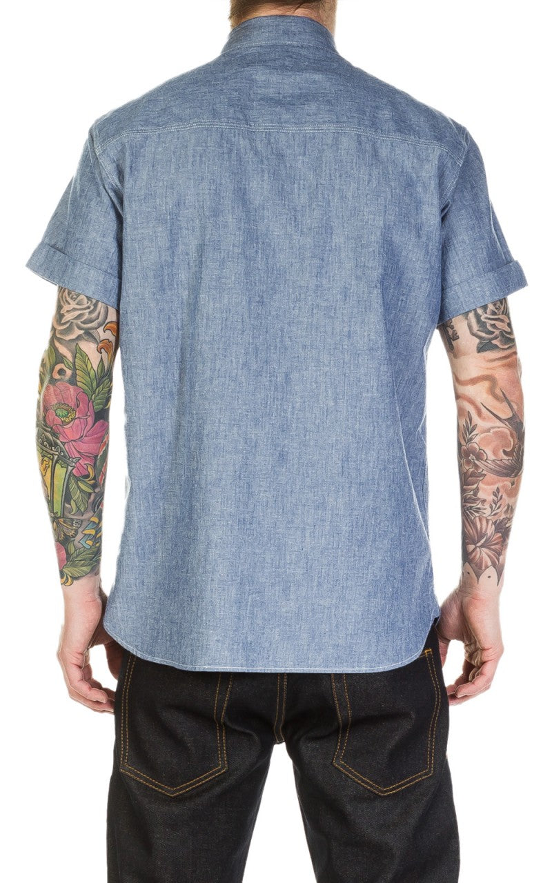 Pike Brothers 1937 Roamer Shirt Short Sleeve Blue Chambray
