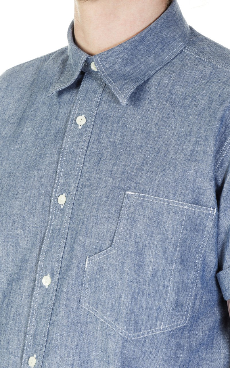 Pike Brothers 1937 Roamer Shirt Short Sleeve Blue Chambray
