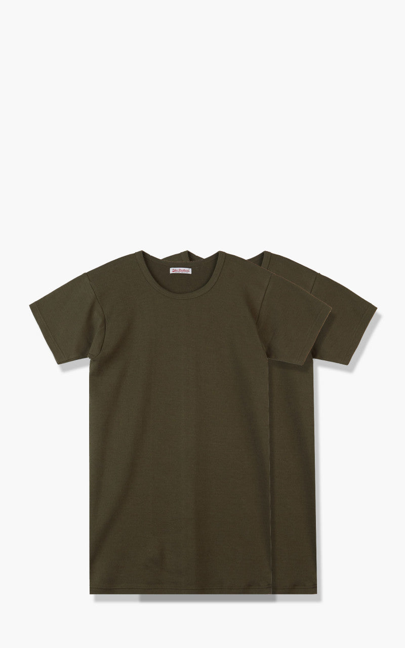 Pike Brothers 1947 Round Neck Tee 2-Pack Olive