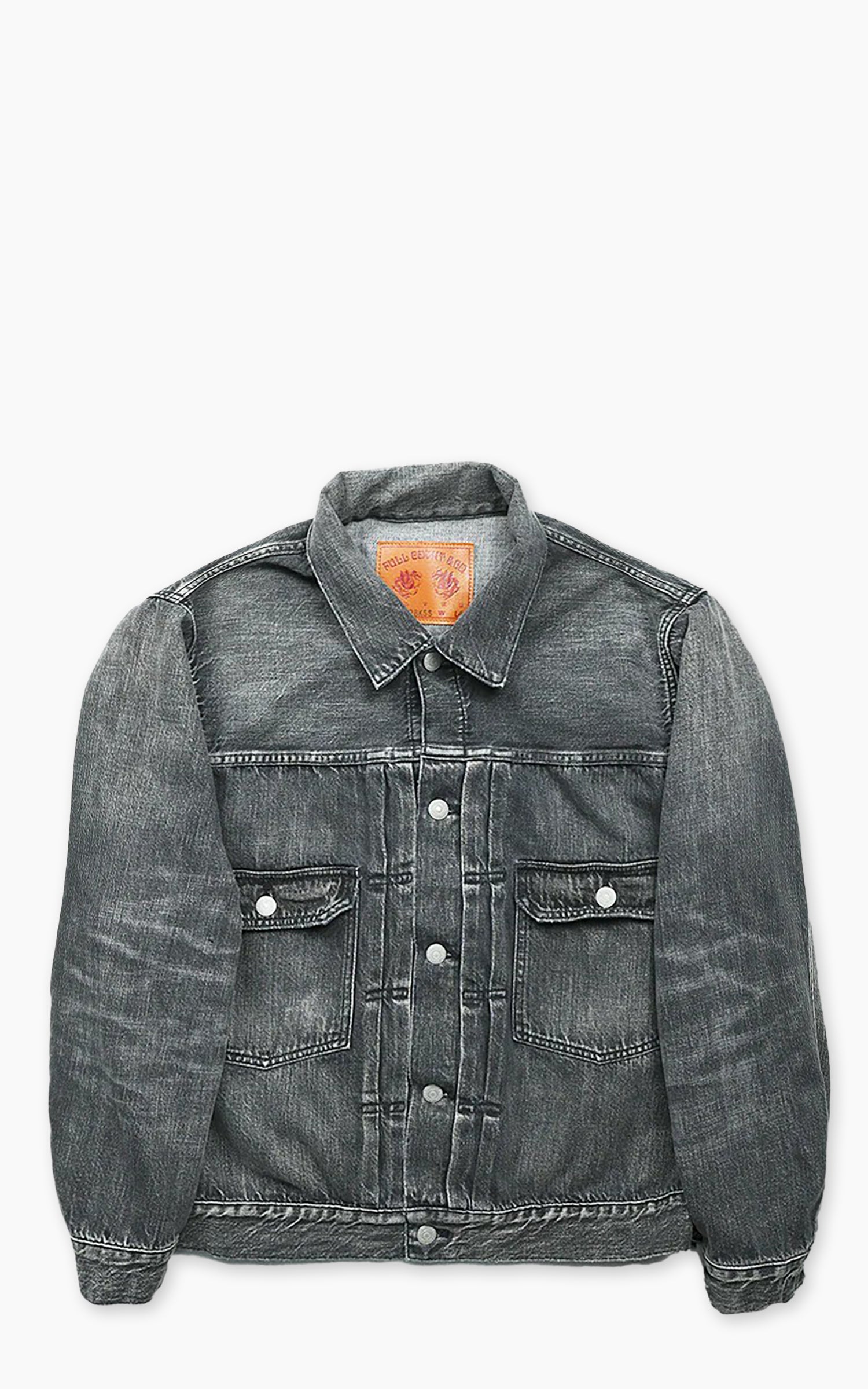 Fullcount 2102BKSSHW Type 2 Selvedge Super Smooth Denim Jacket Dartford Black