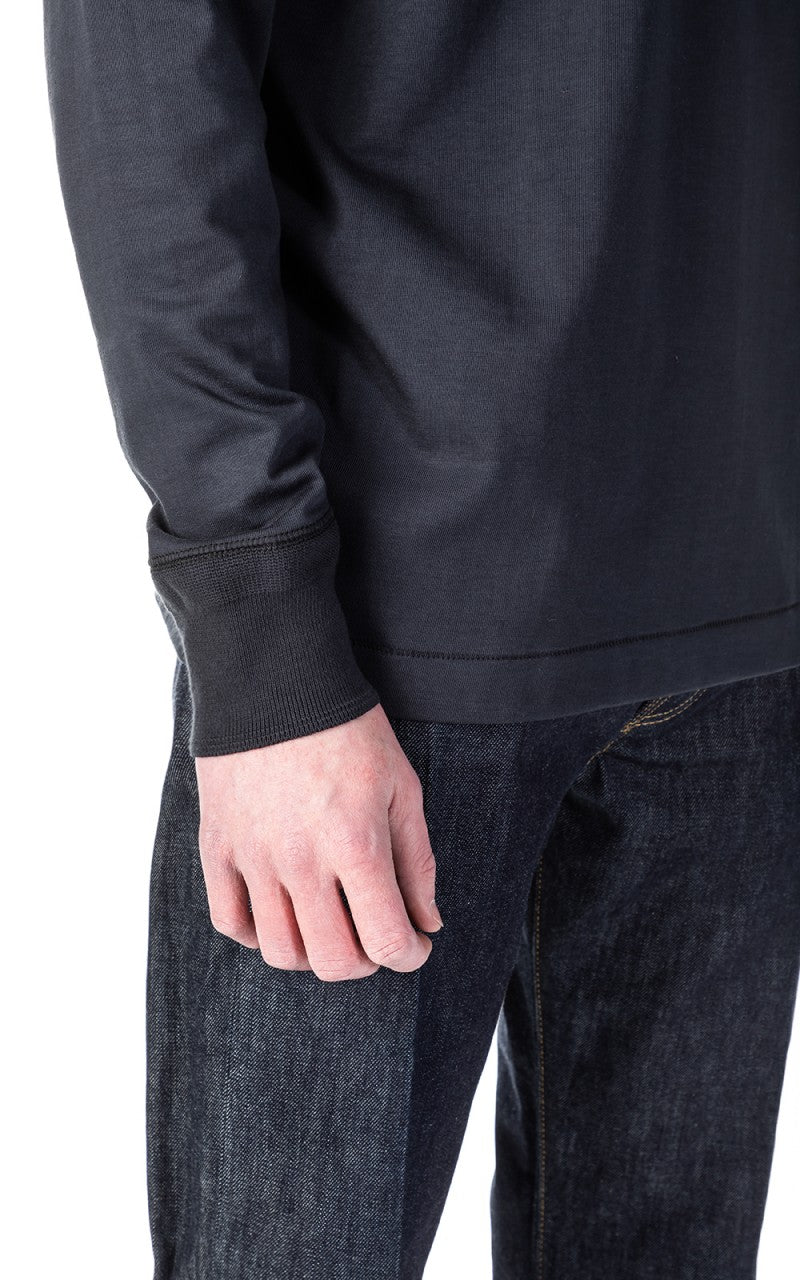 Merz b. Schwanen 204 Button Facing Shirt 1/1 Charcoal