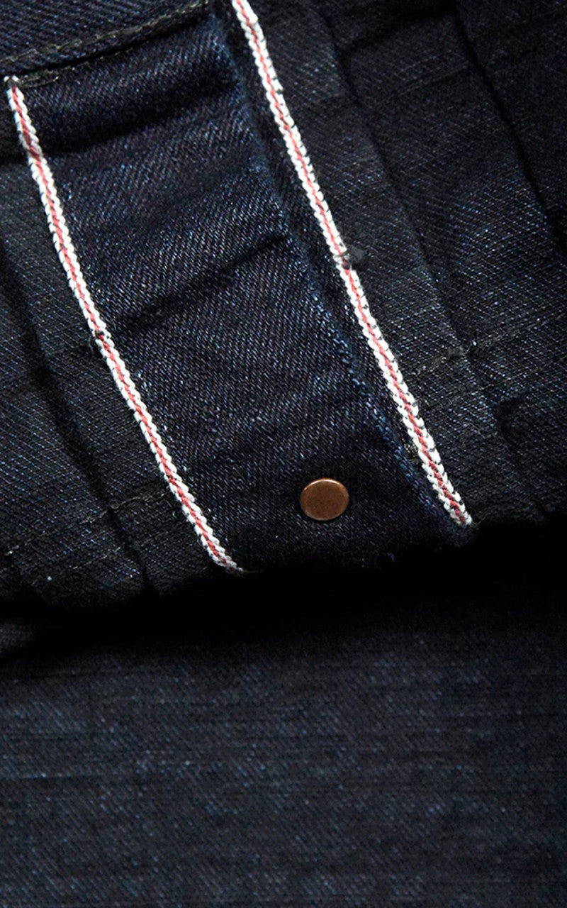 Fullcount 2102SRB Type 2 Selvedge Denim Jacket Super Rough Indigo x Black 15.5oz