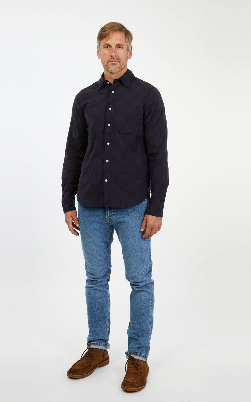 Rogue Territory Jumper Shirt Navy Checkered