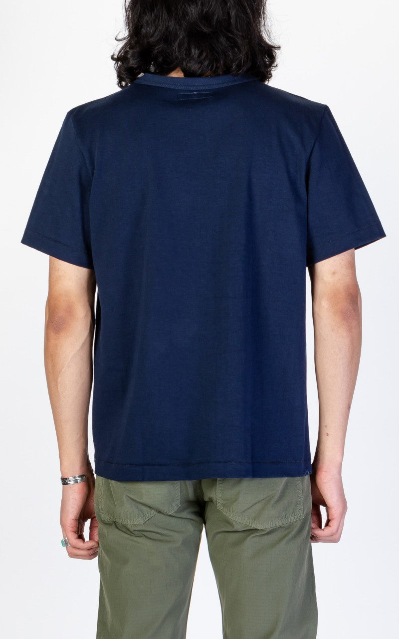 Merz b. Schwanen 214 Crew Neck Tee Ink Blue
