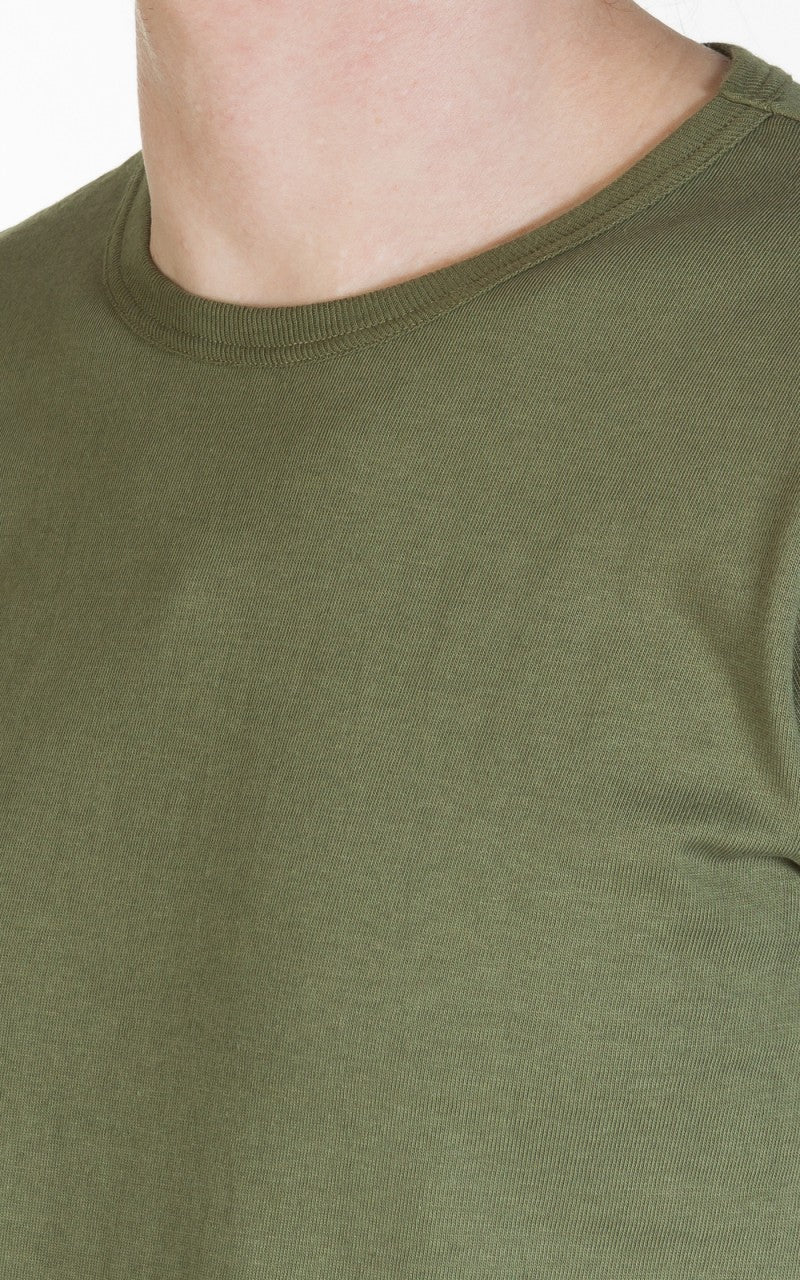 Merz b. Schwanen 215 Heavyweight Crew Neck Tee Army