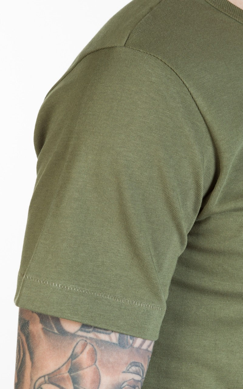 Merz b. Schwanen 215 Heavyweight Crew Neck Tee Army