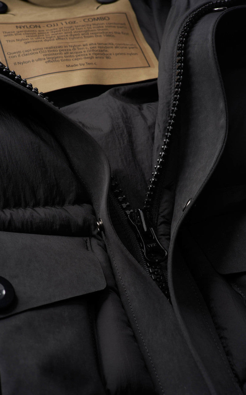 Ten C Tempest Combo Down Jacket Black