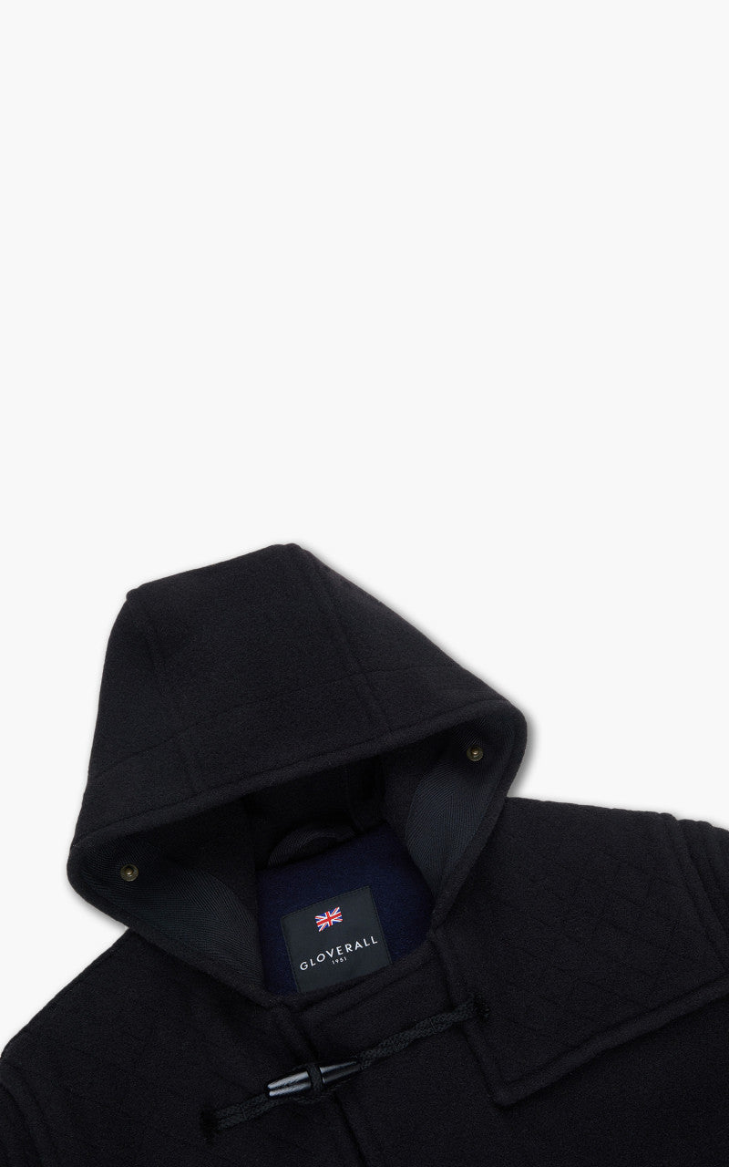 3sixteen x Gloverall Duffel Coat Black/Navy Wool