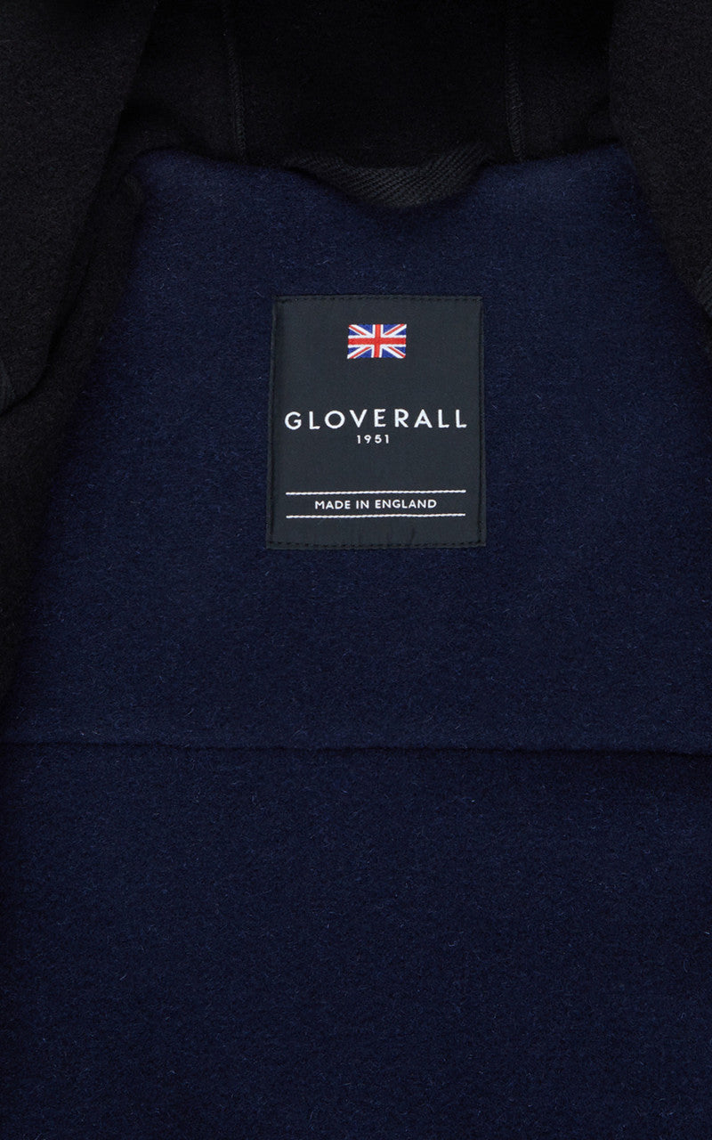3sixteen x Gloverall Duffel Coat Black/Navy Wool