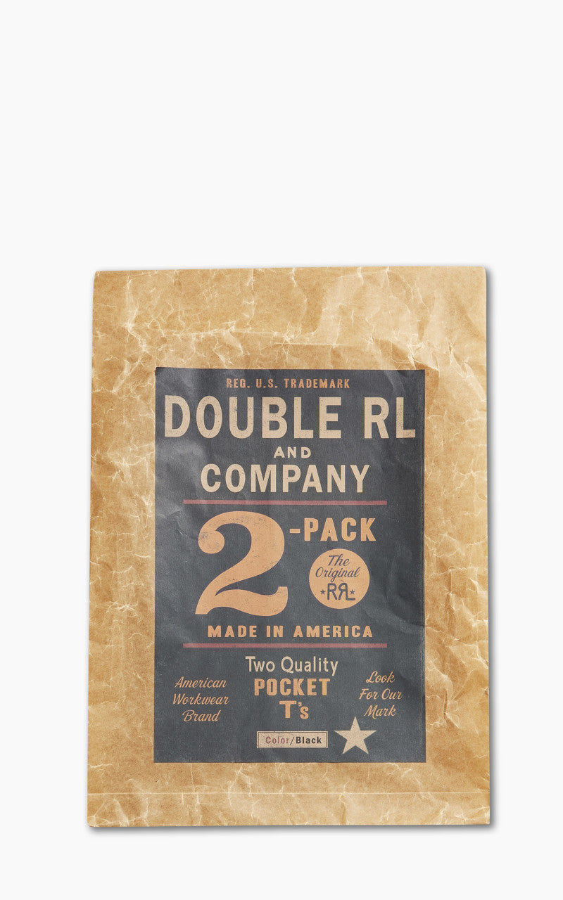 RRL 2-Pack Garment-Dyed Tees Black