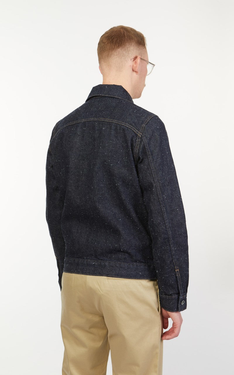 Rogue Territory Cruiser Jacket Rinsed Neppy Denim Blue 14oz