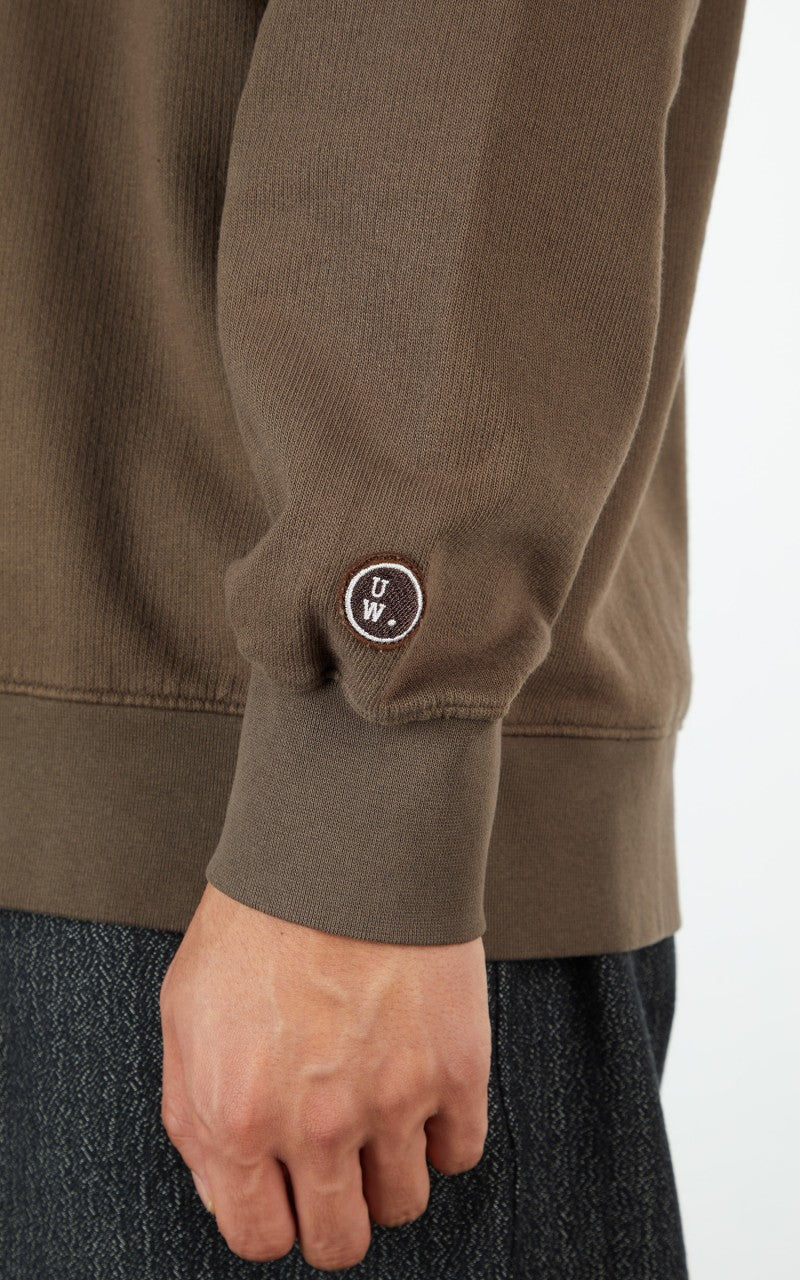 Universal Works Oversized Embroidered Sweatshirt Light Brown