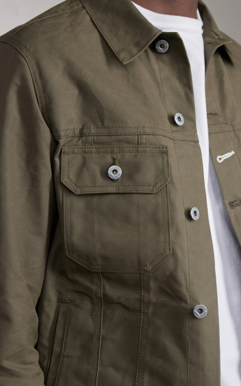 Rogue Territory Cruiser Jacket Dry Waxed Canvas Olive