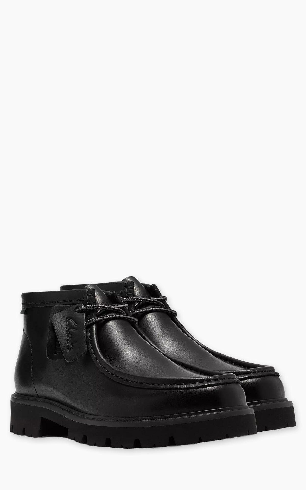 Clarks Cleyhill Top Black Leather