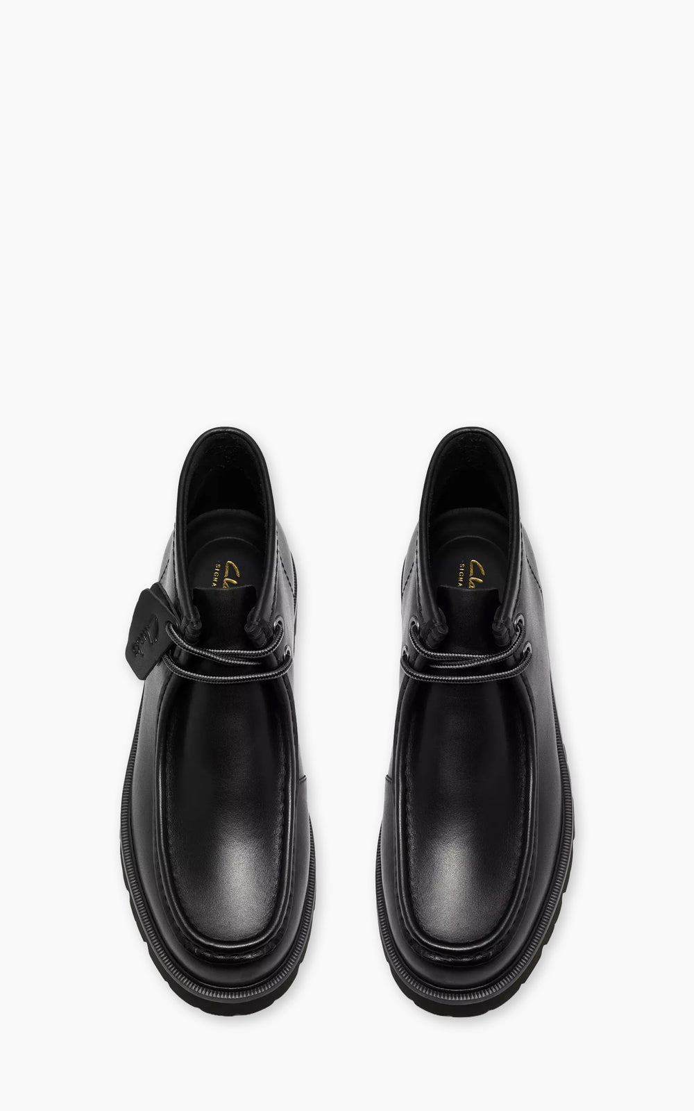 Clarks Cleyhill Top Black Leather