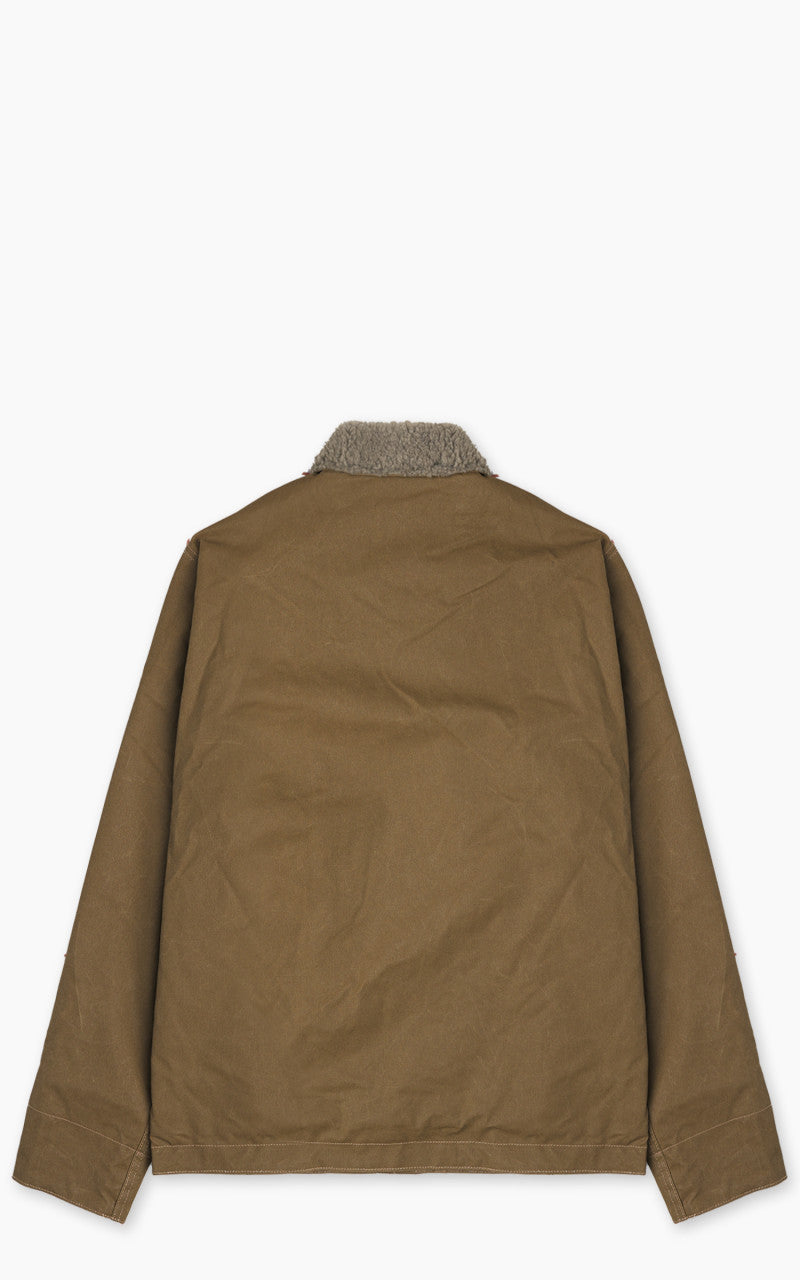 Tellason x Blubaugh N1 Deck Jacket Waxed Olive/Brown