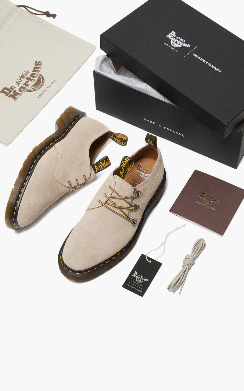 Dr. Martens x Engineered Garments 1461 Leather Lace Up Shoes Milkshake Hi Suede