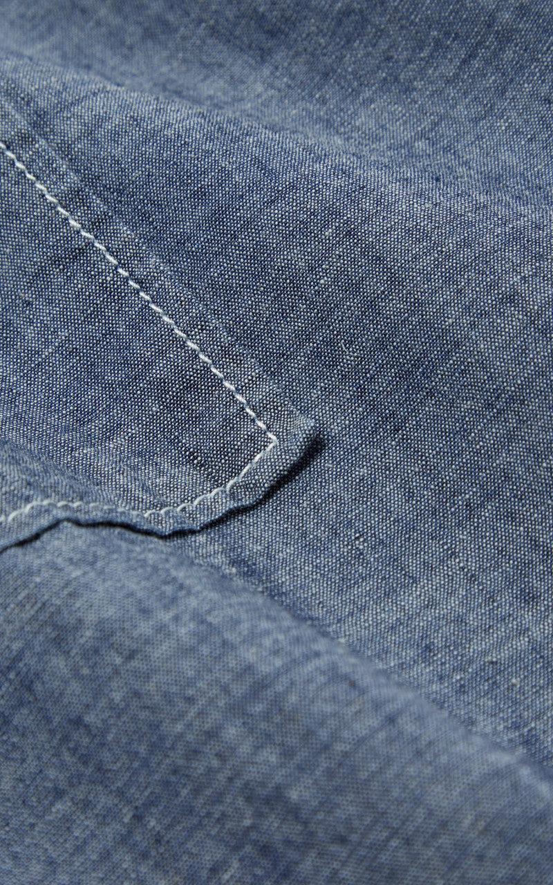 Universal Works Fatigue Short Chambray Indigo