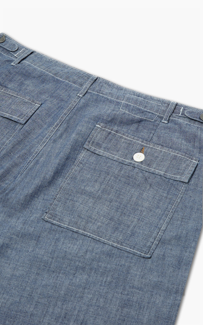 Universal Works Fatigue Short Chambray Indigo