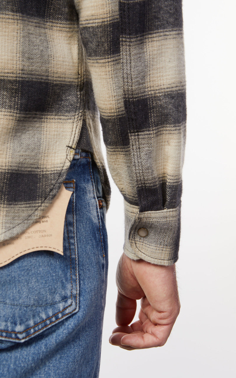 Rogue Territory BM Shirt Natural Brushed Plaid