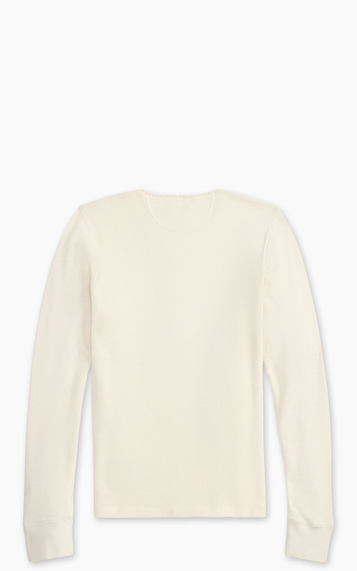 RRL Stretch Waffle-Knit Henley Shirt Antique Cream