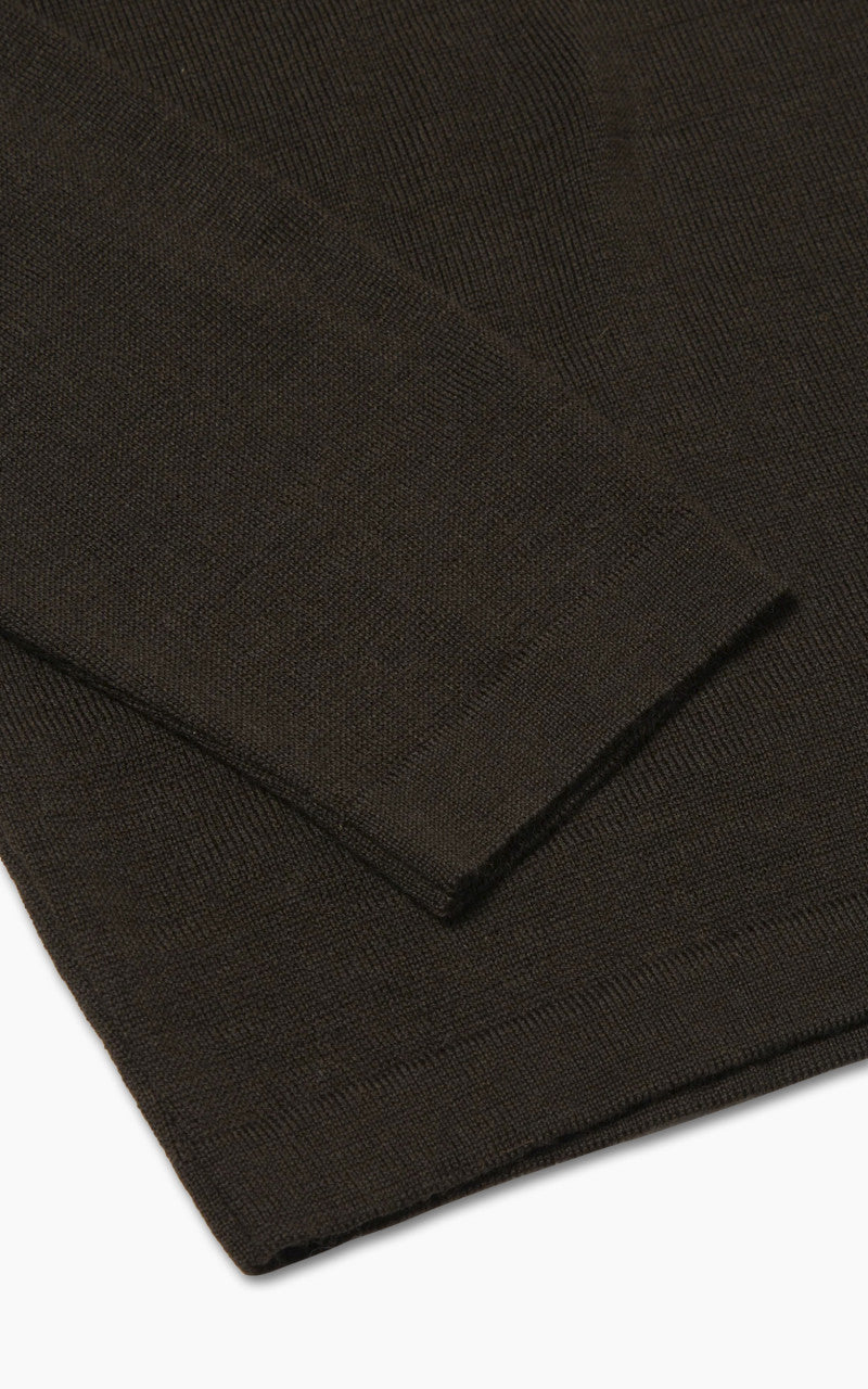 Universal Works Loose Polo Merino Knit Brown