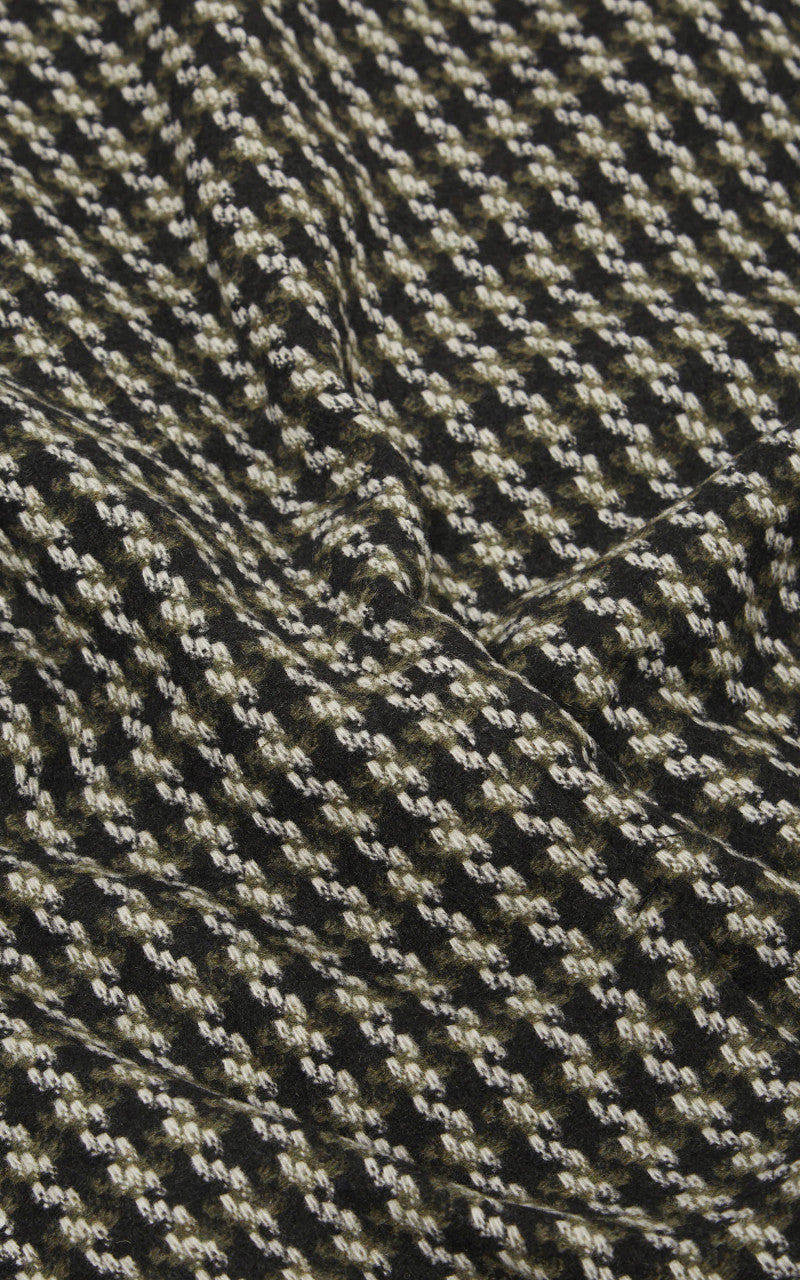 Universal Works Long Swing Overcoat Cortina Tweed Olive