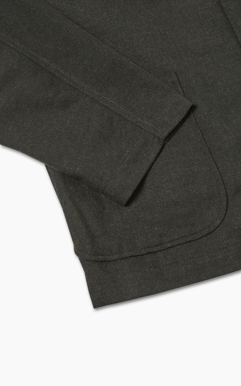 Universal Works Three Button Jacket Italian Tweed Olive