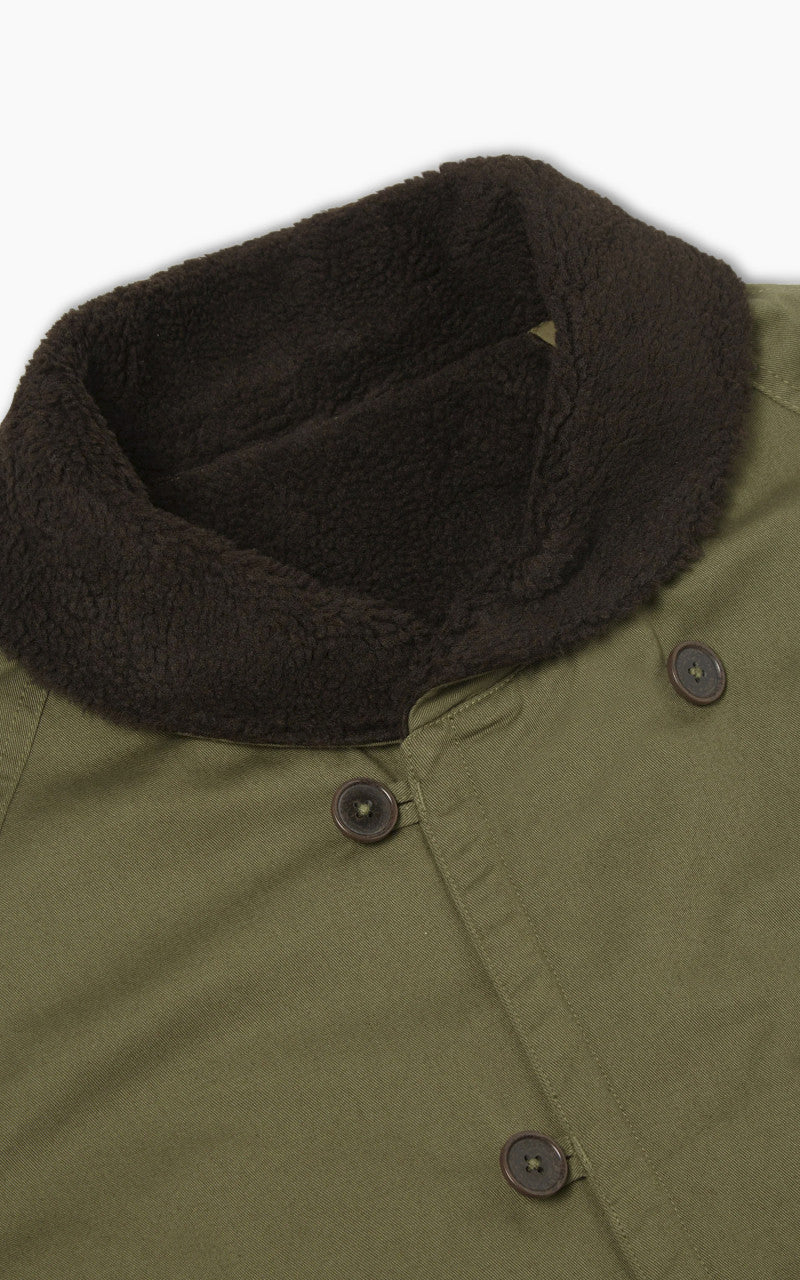 Universal Works Reversible Mackinaw Jacket Light Olive