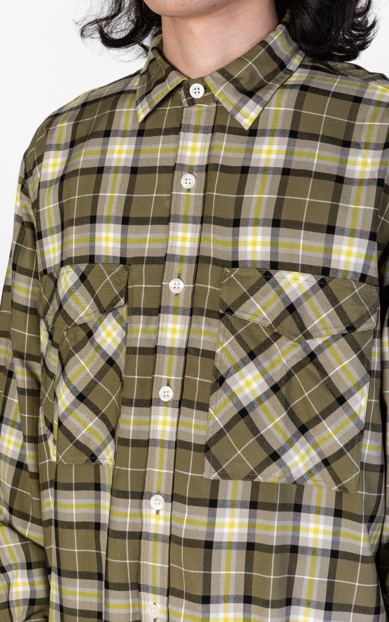 Edwin Big Shirt Viscose Twill Martini Olive