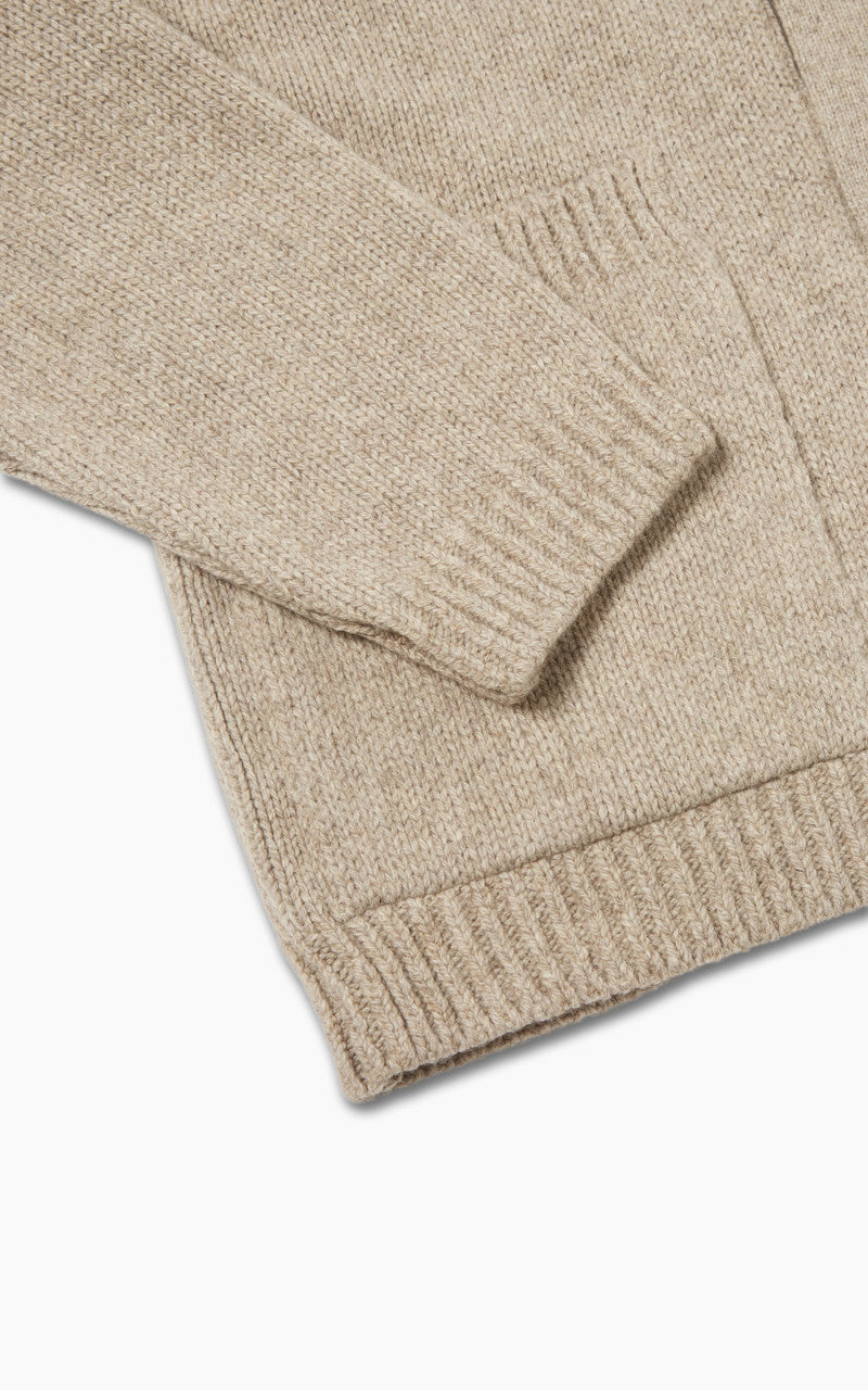 Universal Works Langdale Cardigan Eco Wool Oatmeal