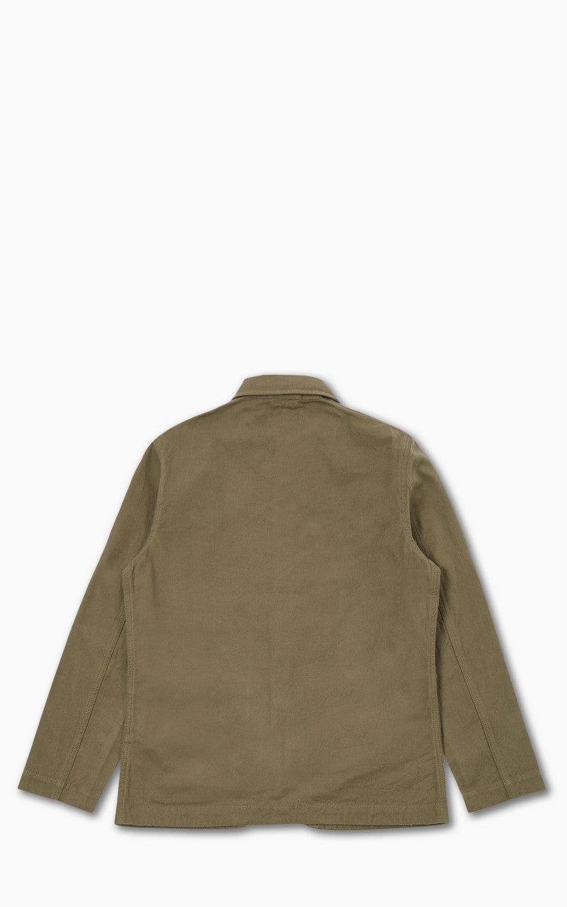 Universal Works Bakers Chore Jacket Nebraska Cotton Olive