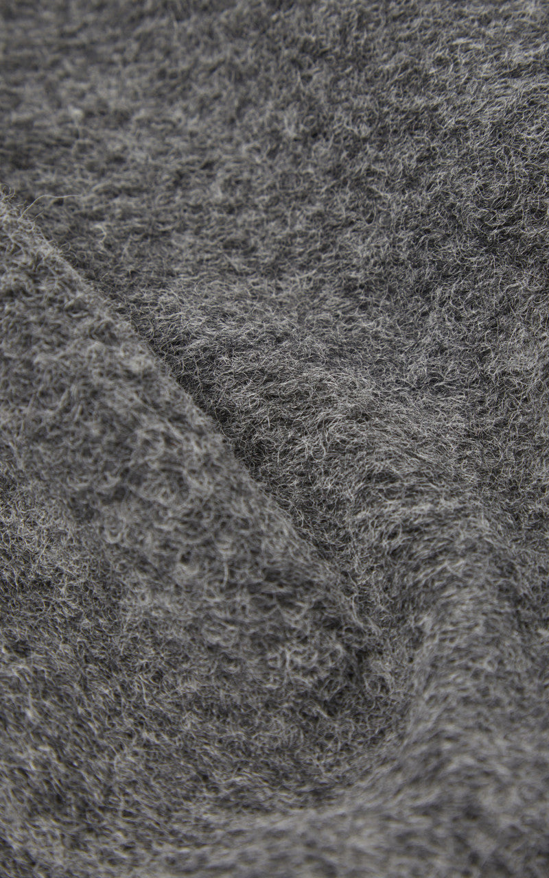 Universal Works Zip Bomber Wool Fleece Grey Marl