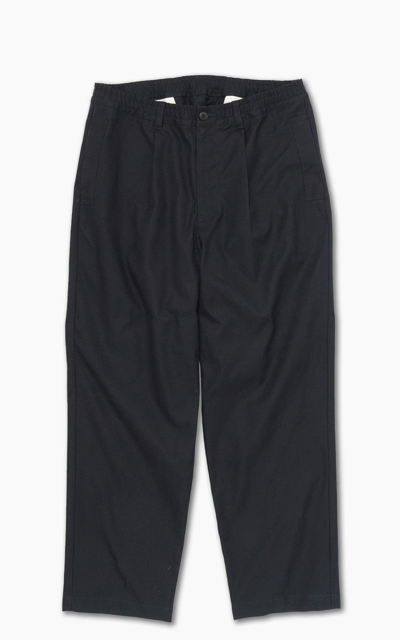 Still By Hand Welt Side Pocket Pants Black Navy