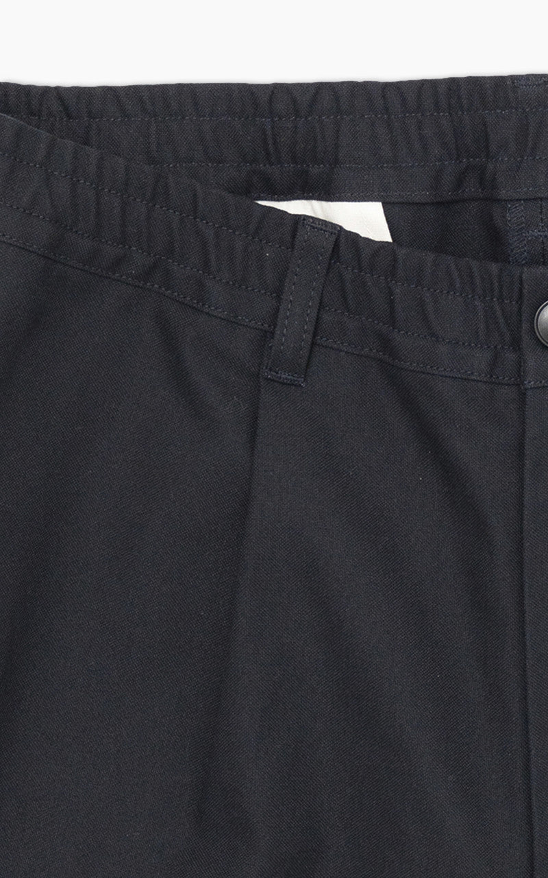 Still By Hand Welt Side Pocket Pants Black Navy