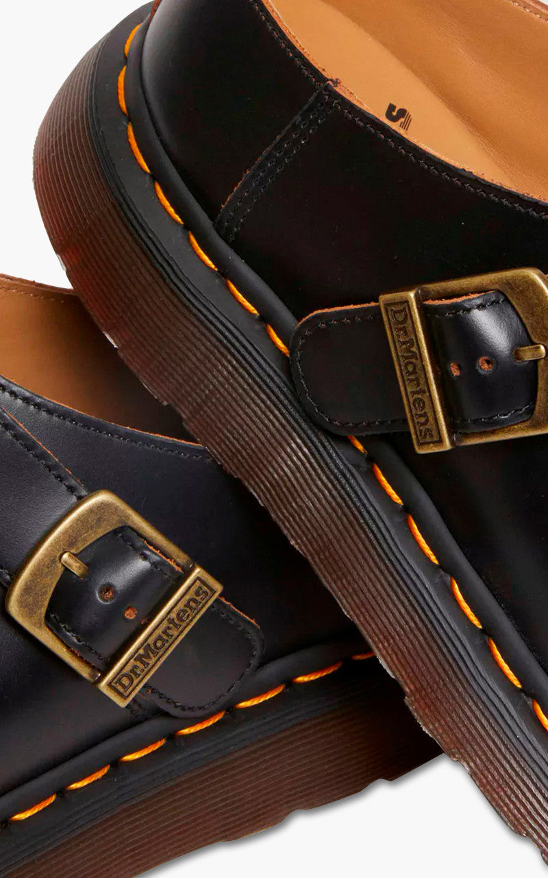 Dr. Martens Isham Buckle Mule Vintage Smooth Black