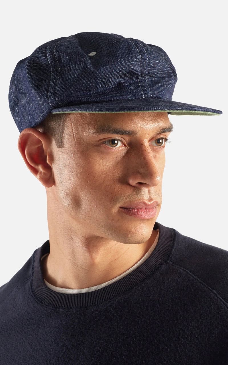 Universal Works Cricket Cap Atlantic Denim Indigo