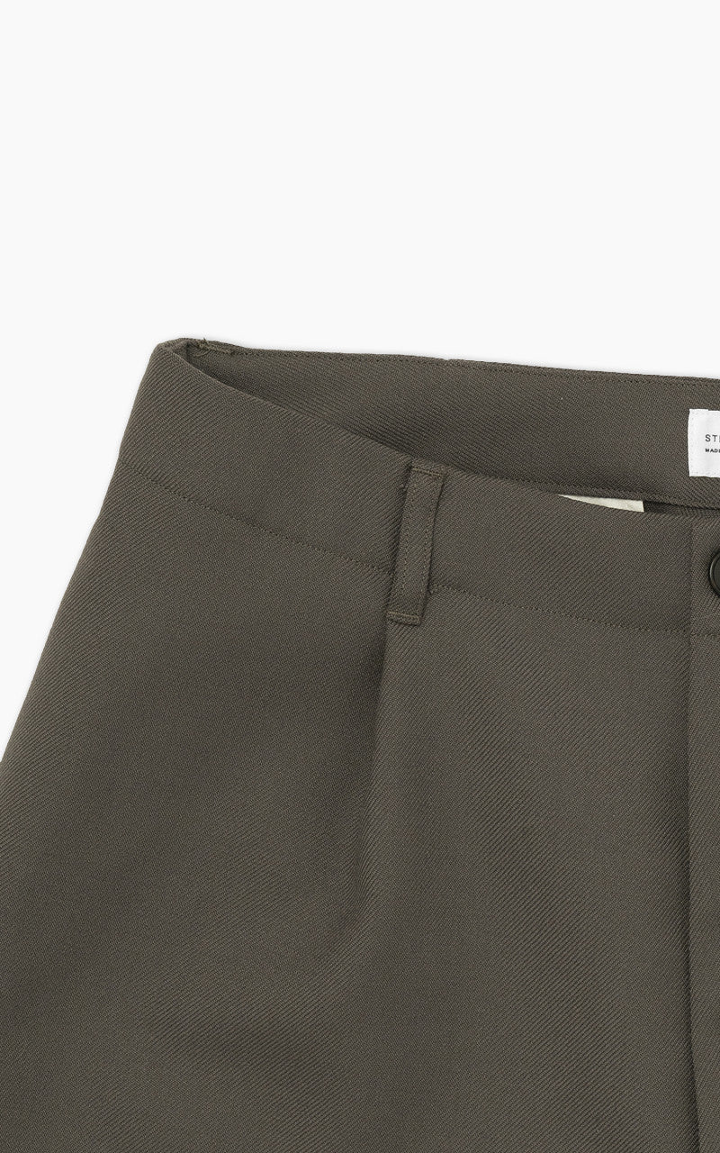 Still By Hand Wide Wool Pants Khaki